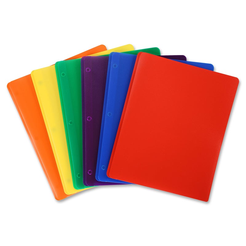 Business Source 3-Hole Punched Poly Portfolios, Blue (20886) - Image 2